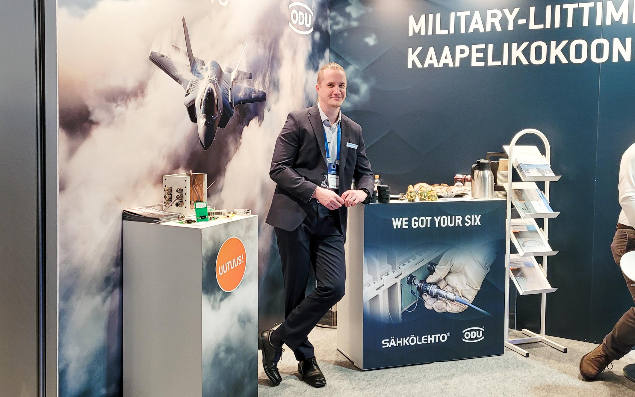 Miikka Laukkanen Sähkölehdon osastolla SecD-Day tapahtumassa