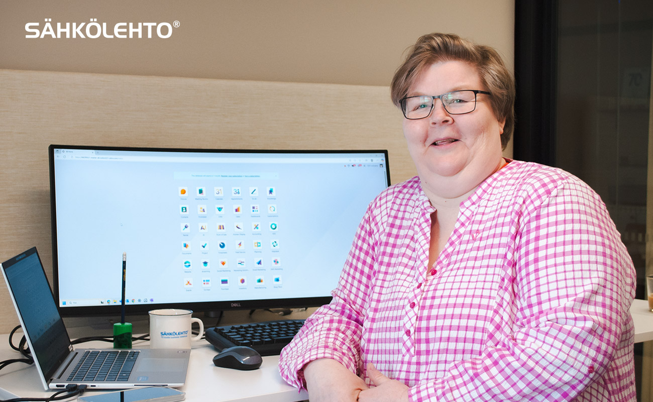 Sähkölehdon ERP-pääkäyttäjä Kirsi Gustafsson
